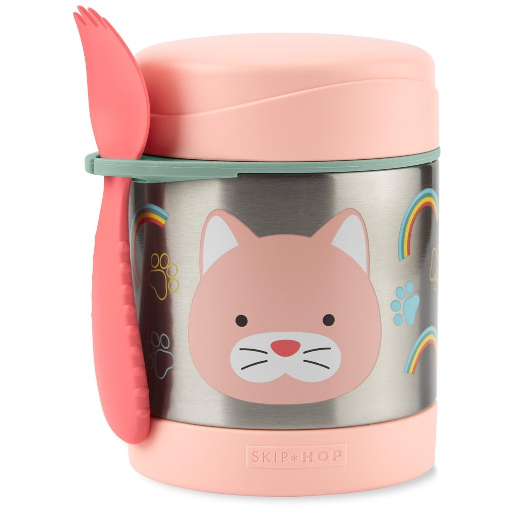 SKIP HOP Zoo Termoska na jídlo se lžičkou/vidličkou Kočka 325 ml