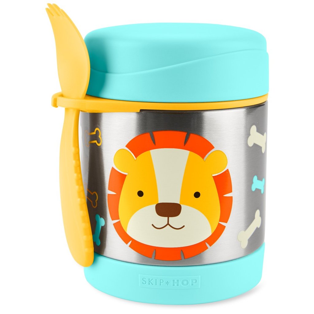SKIP HOP Zoo Termoska na jídlo se lžičkou/vidličkou Lev 325 ml