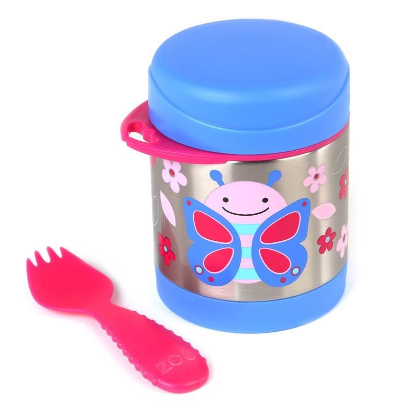 SKIP HOP Zoo Termoska na jídlo se lžičkou/vidličkou Motýlek 325 ml