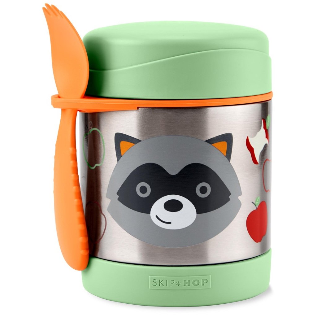 SKIP HOP Zoo Termoska na jídlo se lžičkou/vidličkou Mýval 325 ml