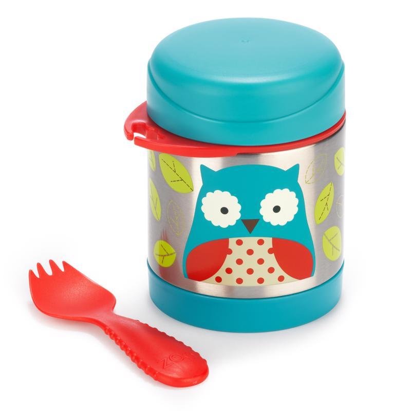 SKIP HOP Zoo Termoska na jídlo se lžičkou/vidličkou Sovička 325 ml