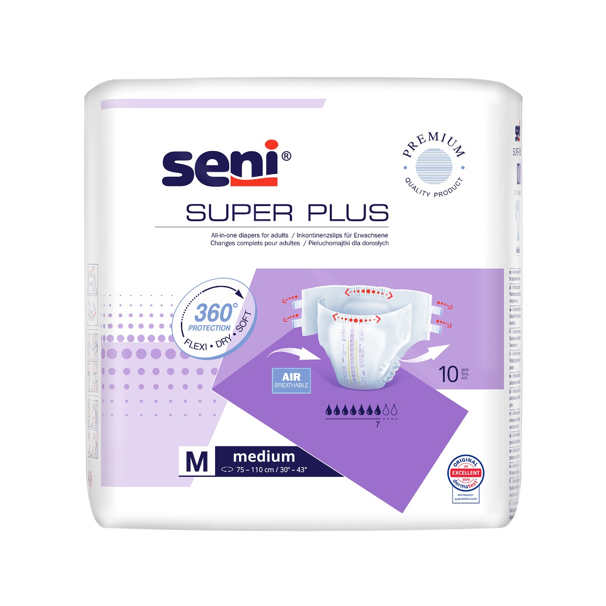 Seni Super Plus Medium inkontinenční plenkové kalhotky 10 ks Seni