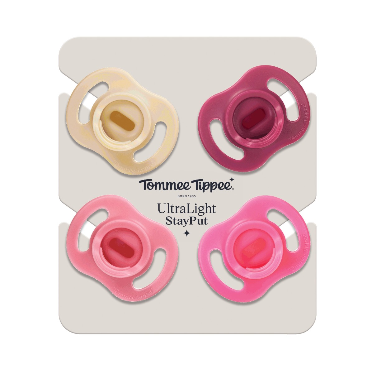 Tommee Tippee Silikonový Dudlík Ultralight Girl 6–⁠⁠⁠⁠⁠⁠18m 4 ks Tommee Tippee
