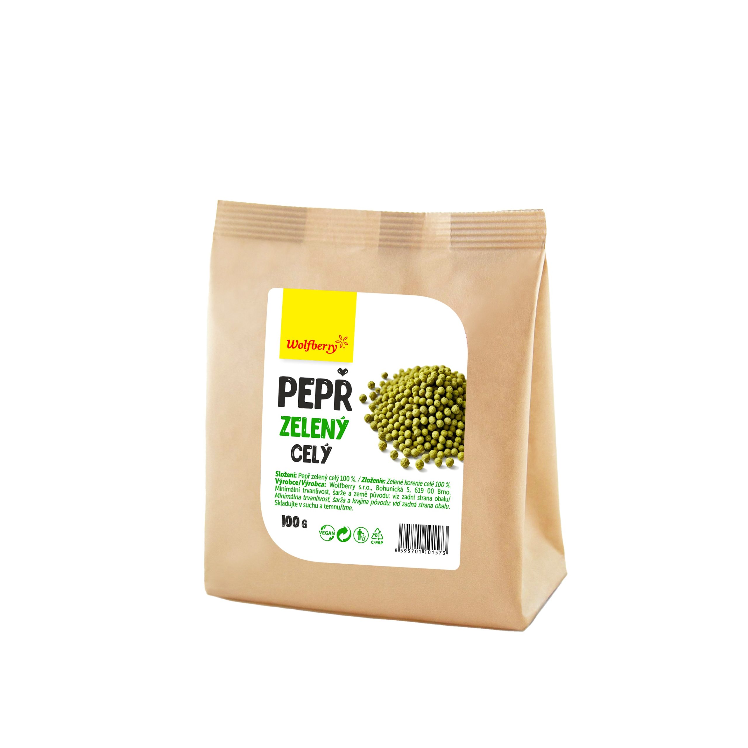 Wolfberry Pepř zelený celý 100 g Wolfberry