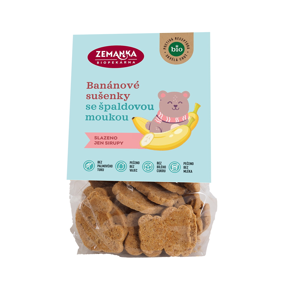 Zemanka BIO Špaldové banánové sušenky 100 g Zemanka