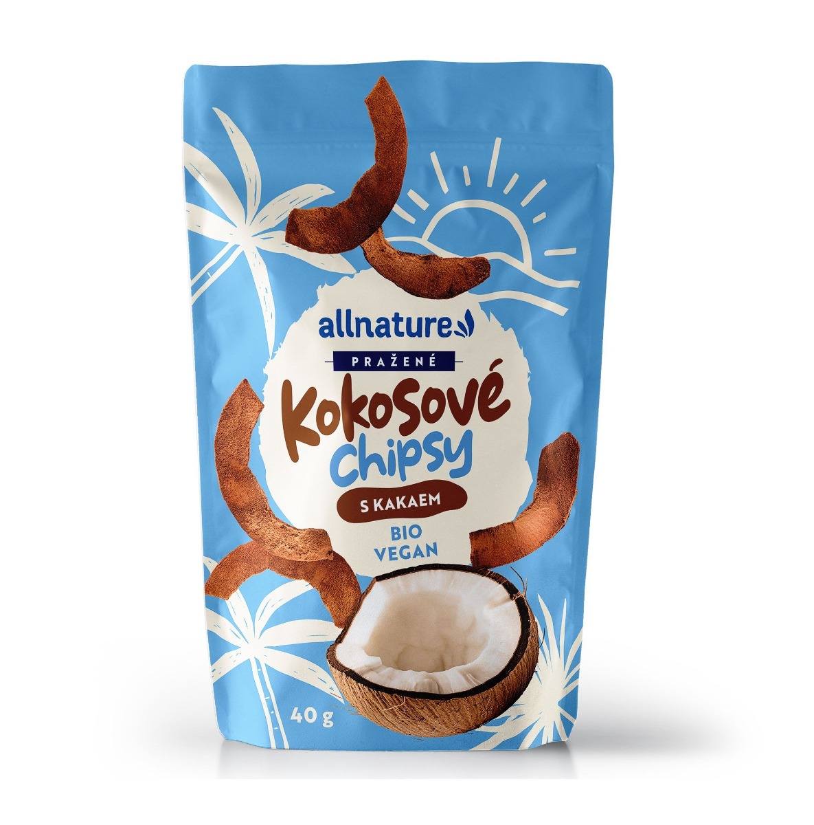 Allnature Kokosové chipsy s kakaem BIO 40 g Allnature