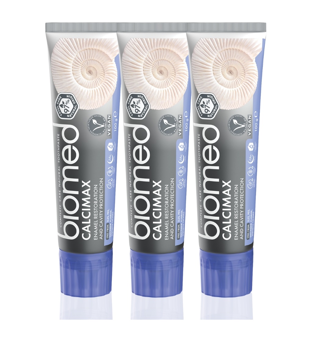 BIOMED Calcimax s mořskými řasami zubní pasta 3x100 g BIOMED
