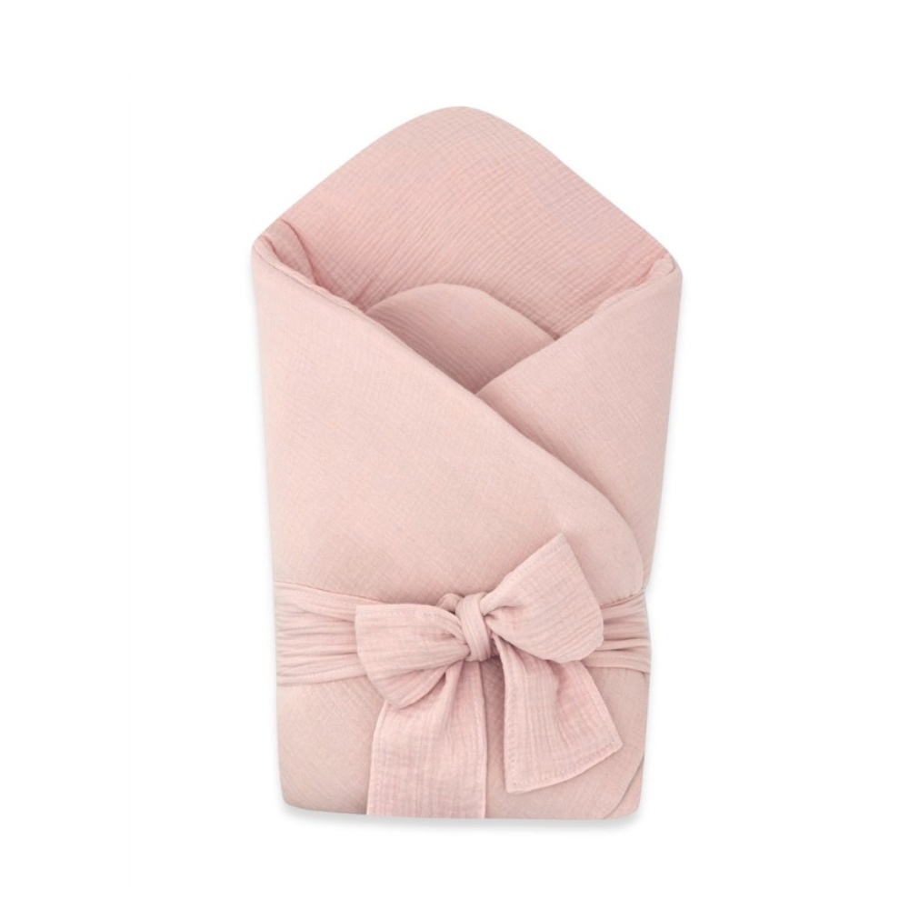 Baby Nellys Elegantní mušelínová zavinovačka s vázáním Nature