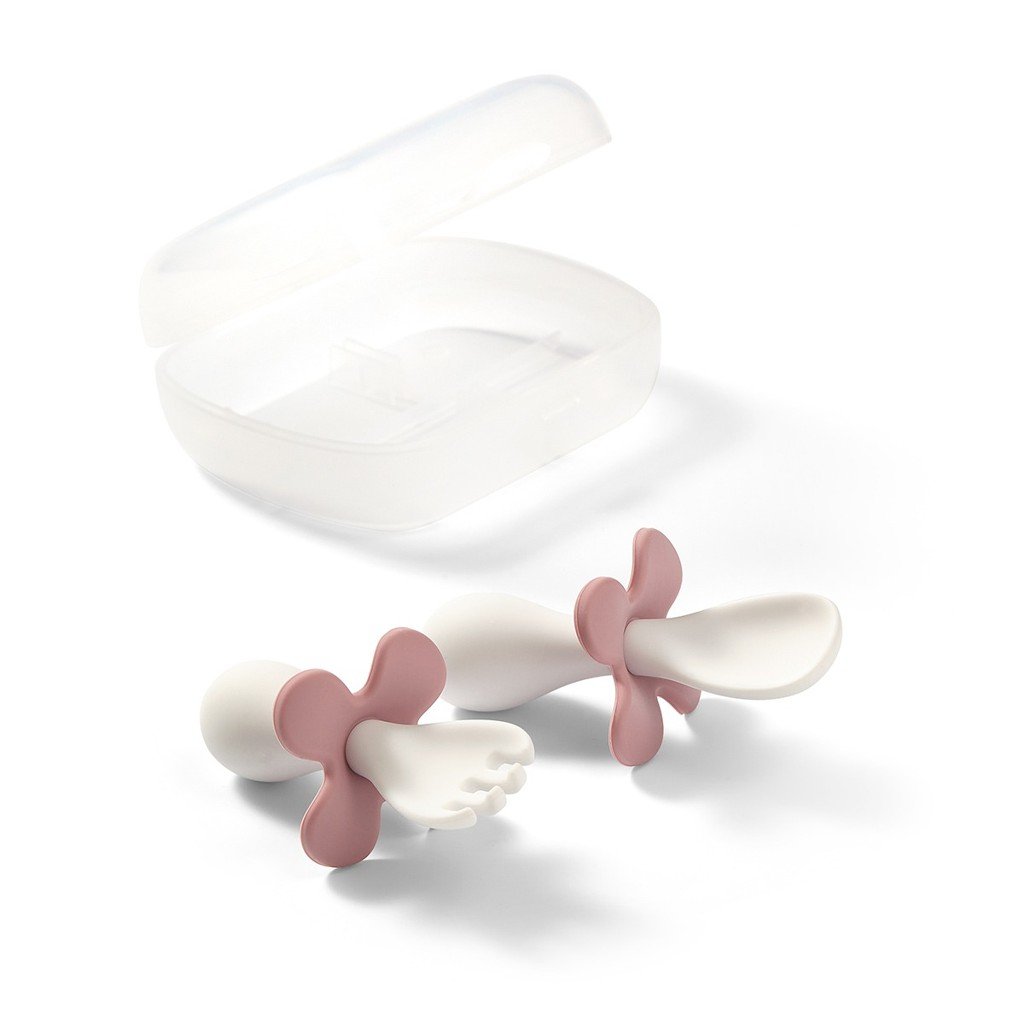 Babyono Ergonomická sada dětského příboru - bílá