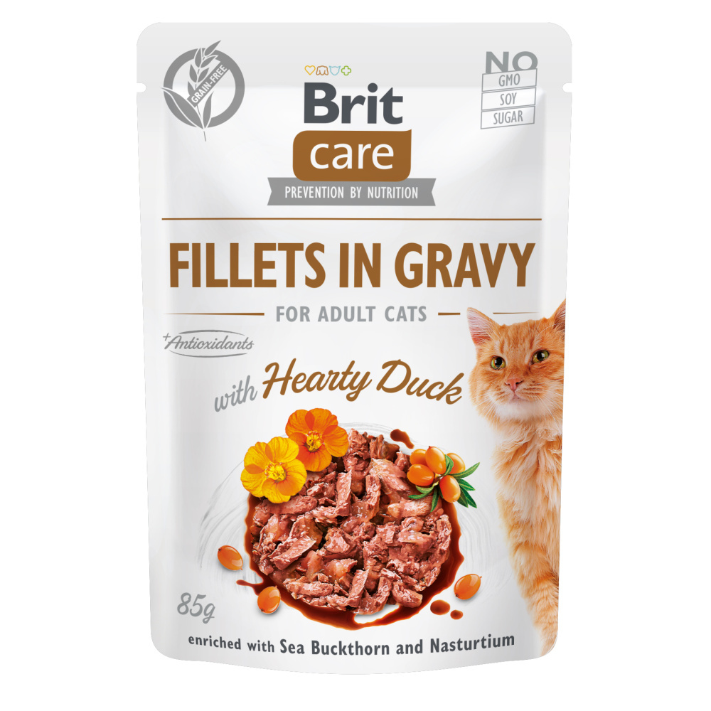 Brit Care Cat Fillets in Gravy with Hearty Duck 85 g Brit Care