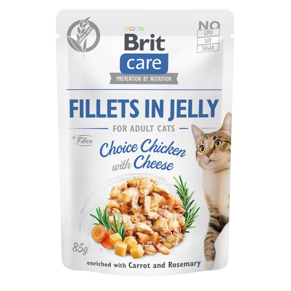 Brit Care Cat Fillets in Jelly Choice Chicken with Cheese 85 g Brit Care
