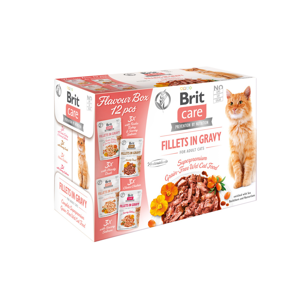 Brit Care Cat Flavour Box Fillet in Gravy 12x85 g Brit Care
