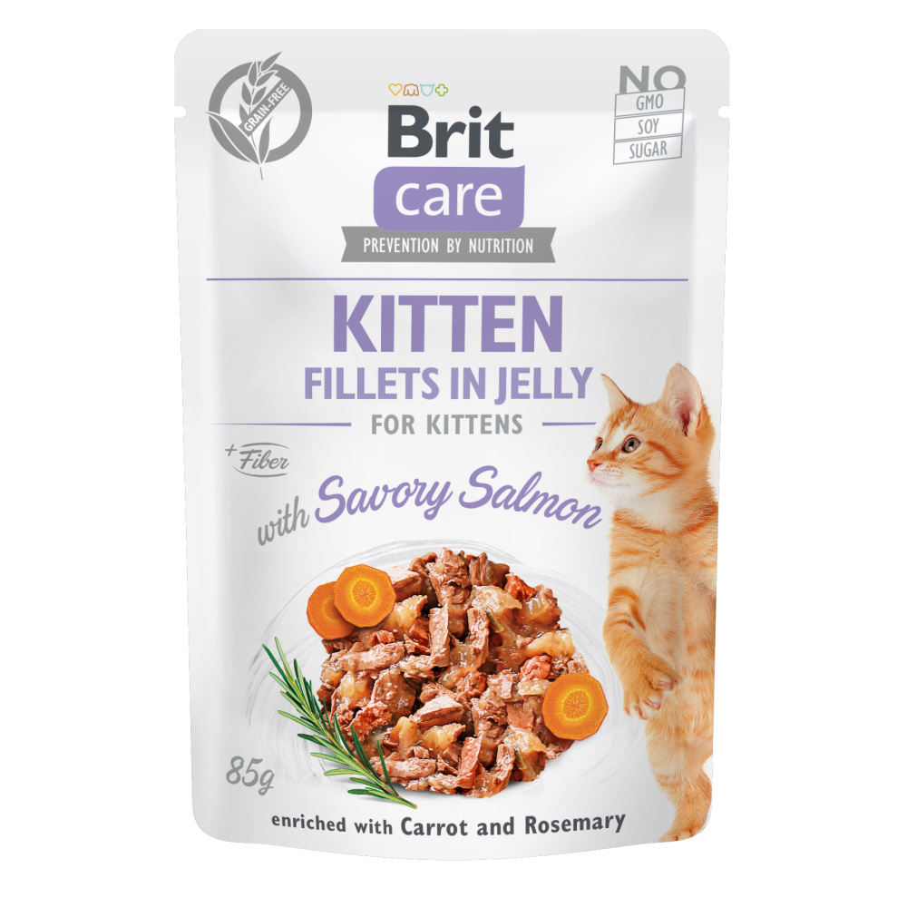 Brit Care Cat Kitten - Fillets in Jelly with Savory Salmon 85 g Brit Care
