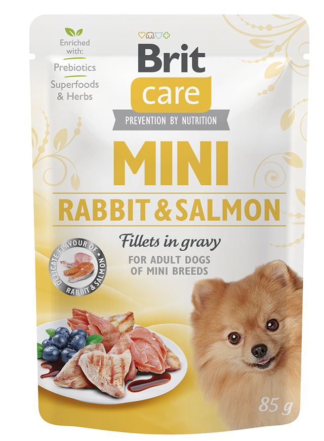Brit Care Dog Mini Rabbit&Salmon Fillets in gravy 85 g Brit Care