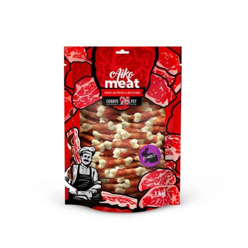 Cobbyspet AIKO Meat králičí maso na kalciové kosti 1kg Cobbys Pet