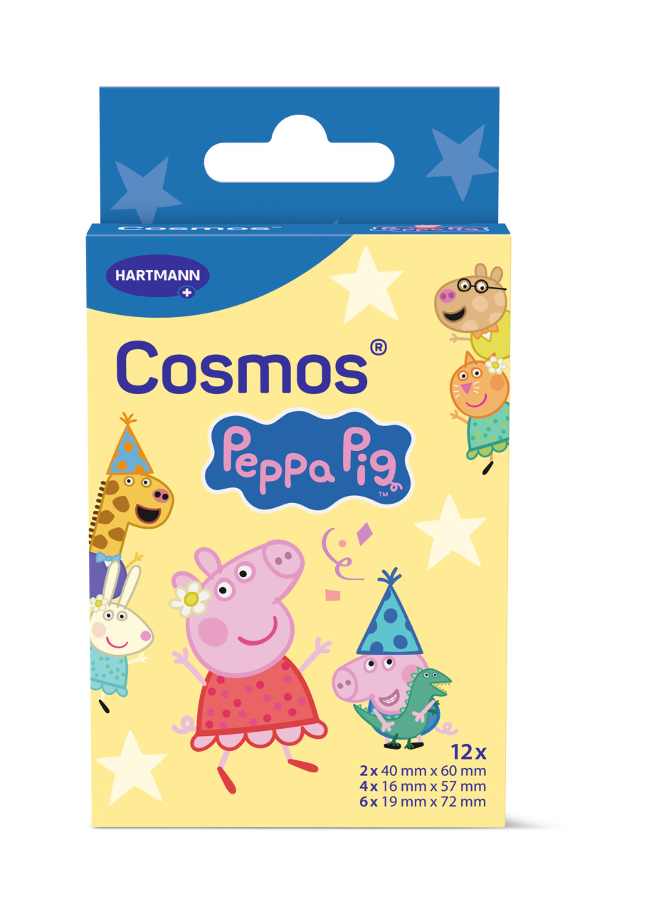 Cosmos Dětská náplast Peppa pig 12 ks Cosmos