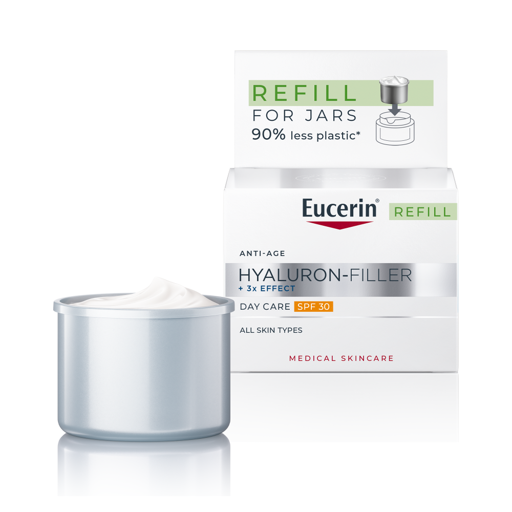 Eucerin Hyaluron-Filler + 3x Effect denní krém SPF30 proti vráskám 50 ml náhradní náplň Eucerin
