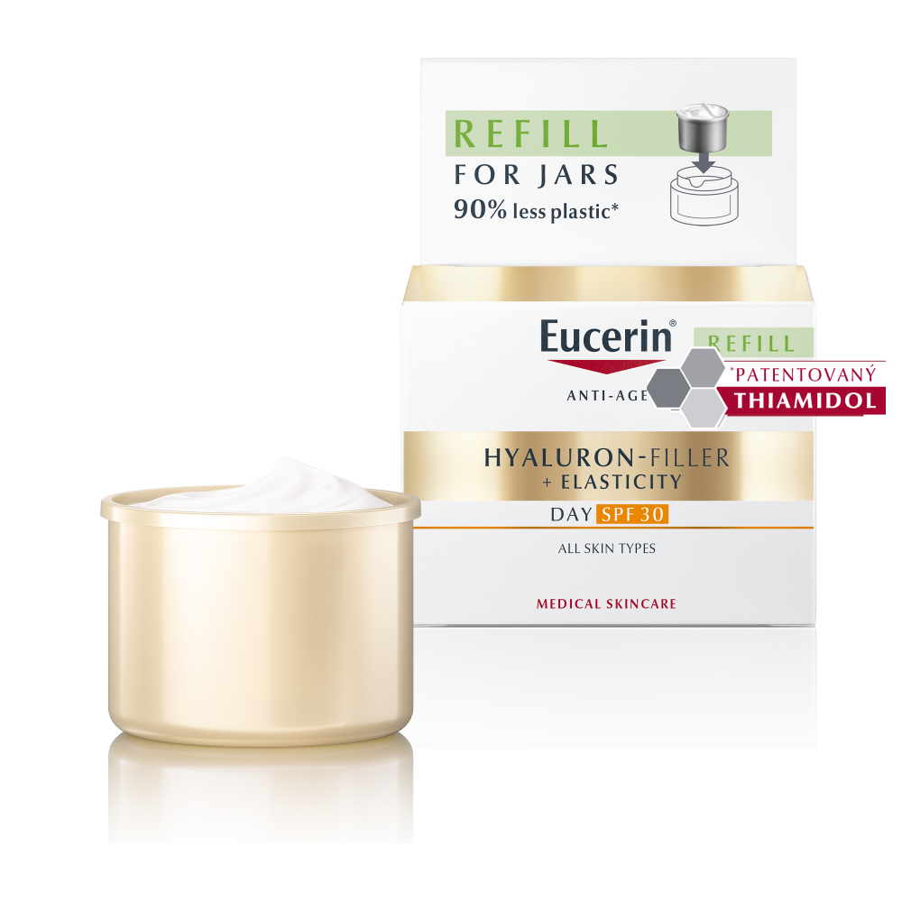 Eucerin Hyaluron-Filler + Elasticity SPF 30 denní krém 50 ml náhradní náplň Eucerin