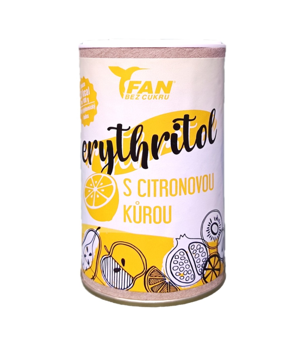 FAN sladidla Erythritol s citronovou kůrou 150 g FAN sladidla