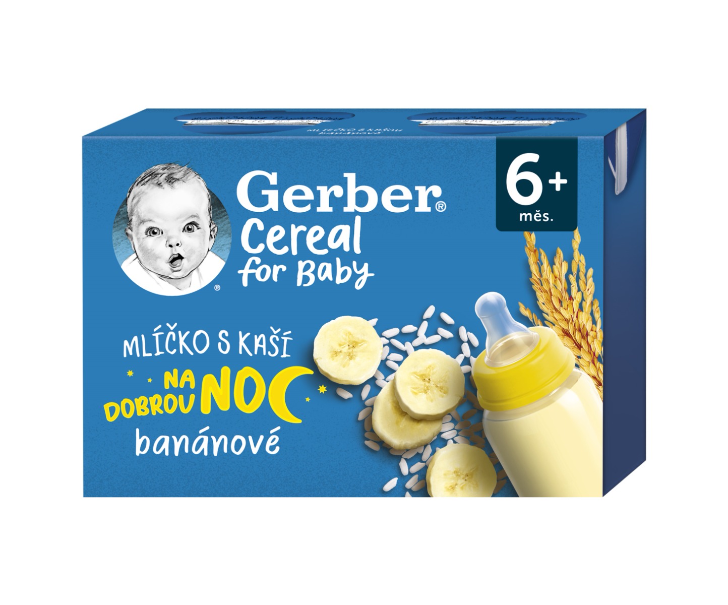 Gerber Cereal Mlíčko s kaší banánové 6m+ 2x200 ml Gerber