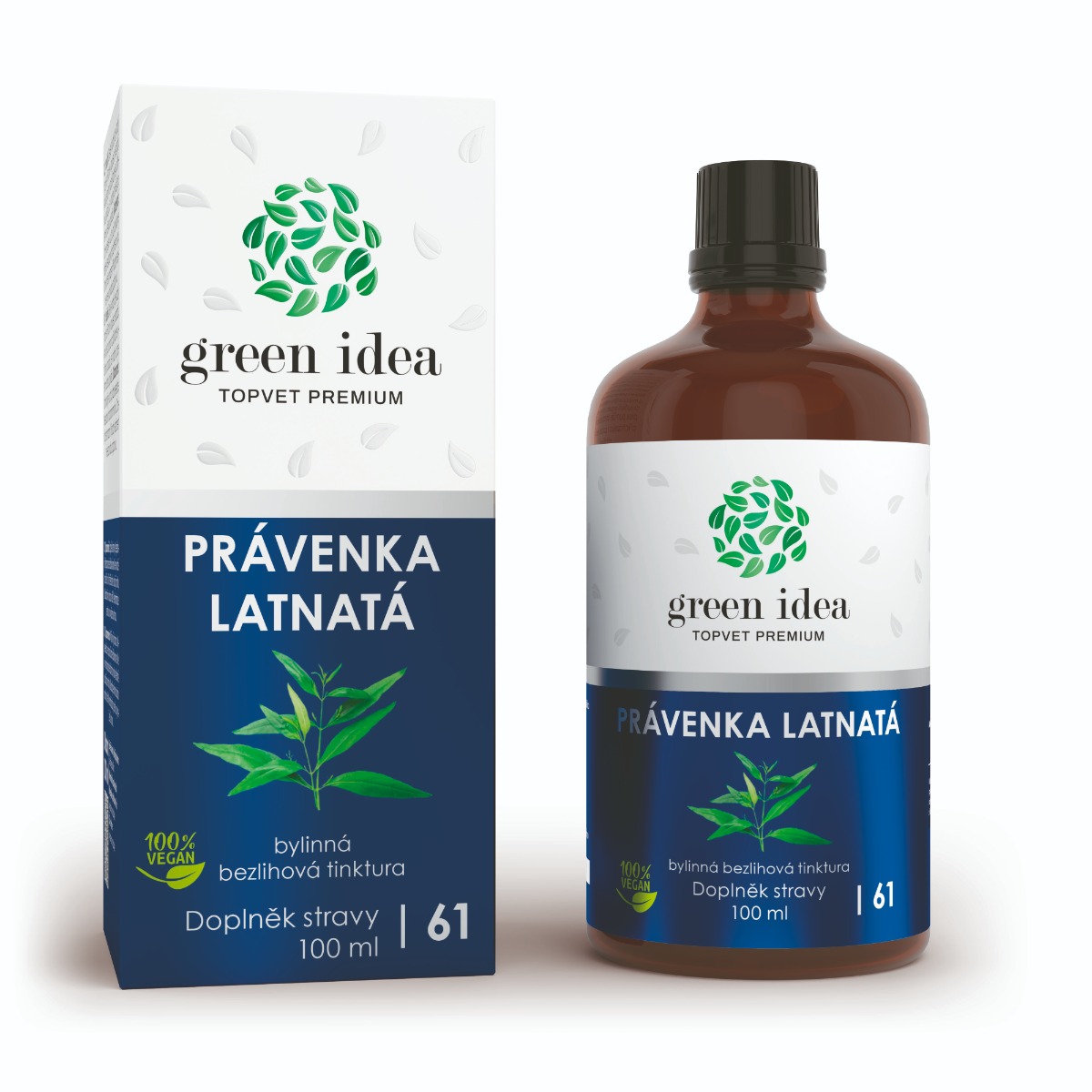 Green idea Právenka latnatá bylinná bezlihová tinktura 100 ml Green idea