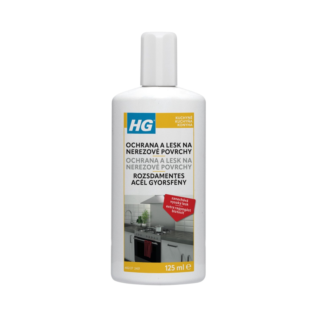 HG Ochrana a lesk na nerezové povrchy 125 ml HG