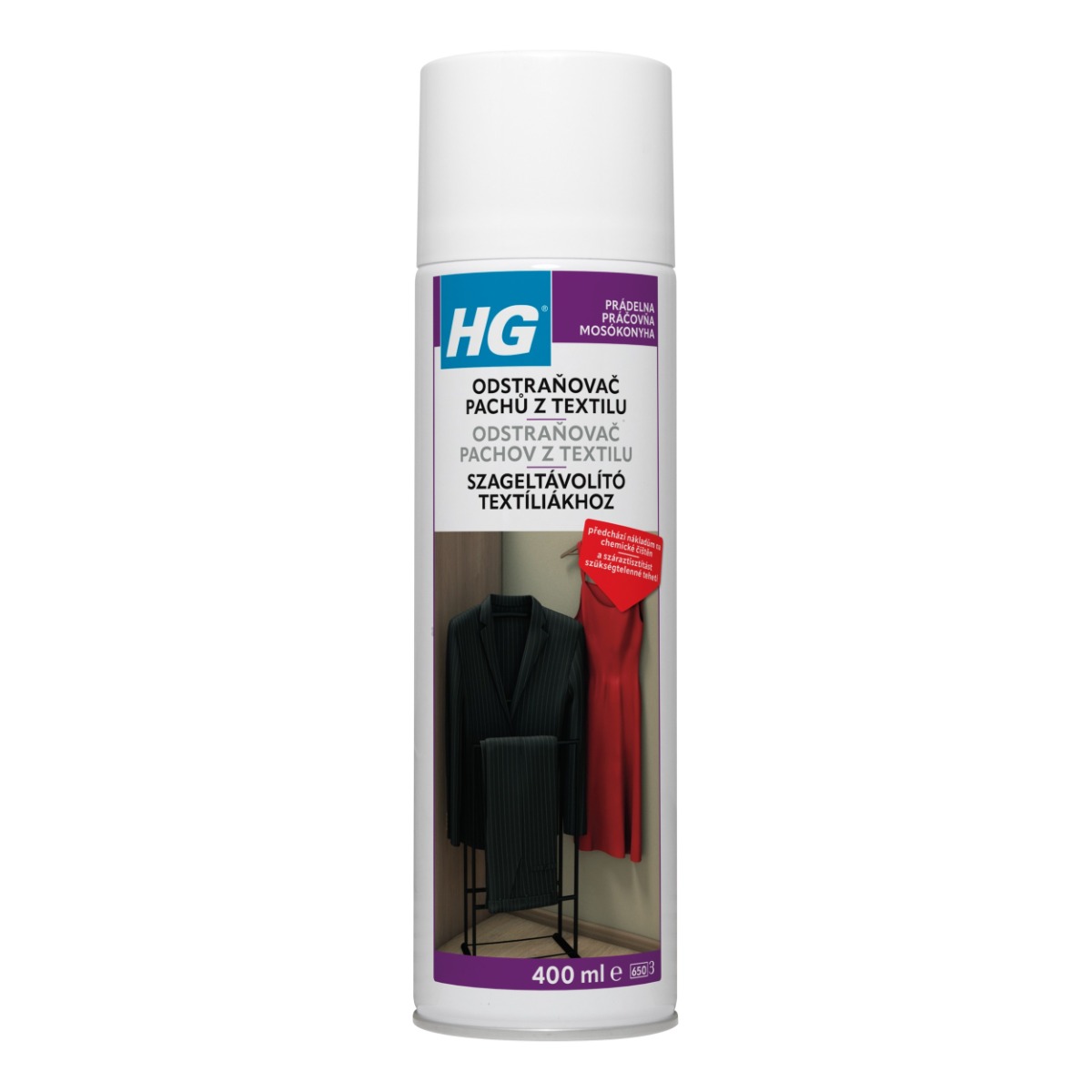 HG Odstraňovač pachů z textilu 400 ml HG