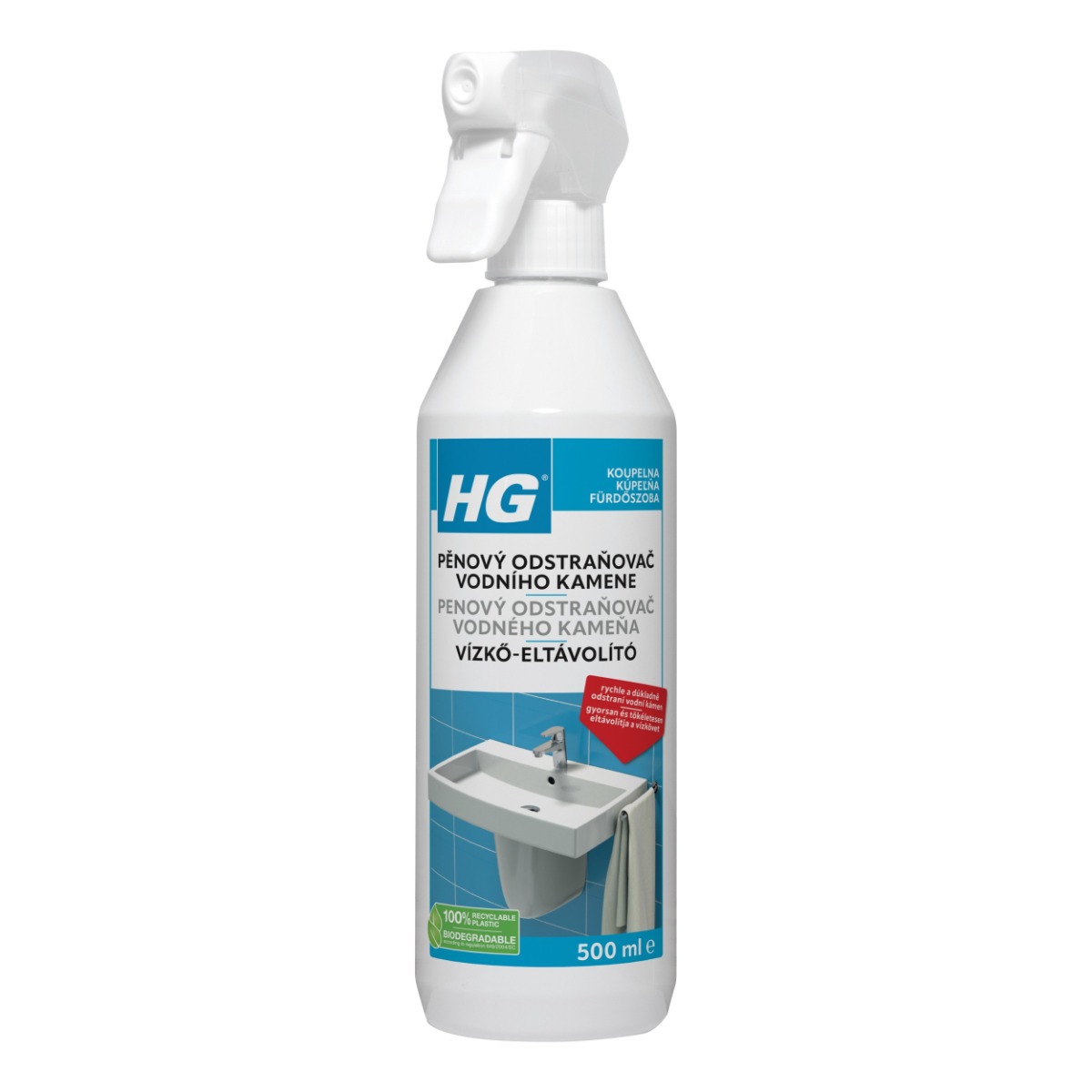 HG Pěnový odstraňovač vodního kamene 500 ml HG
