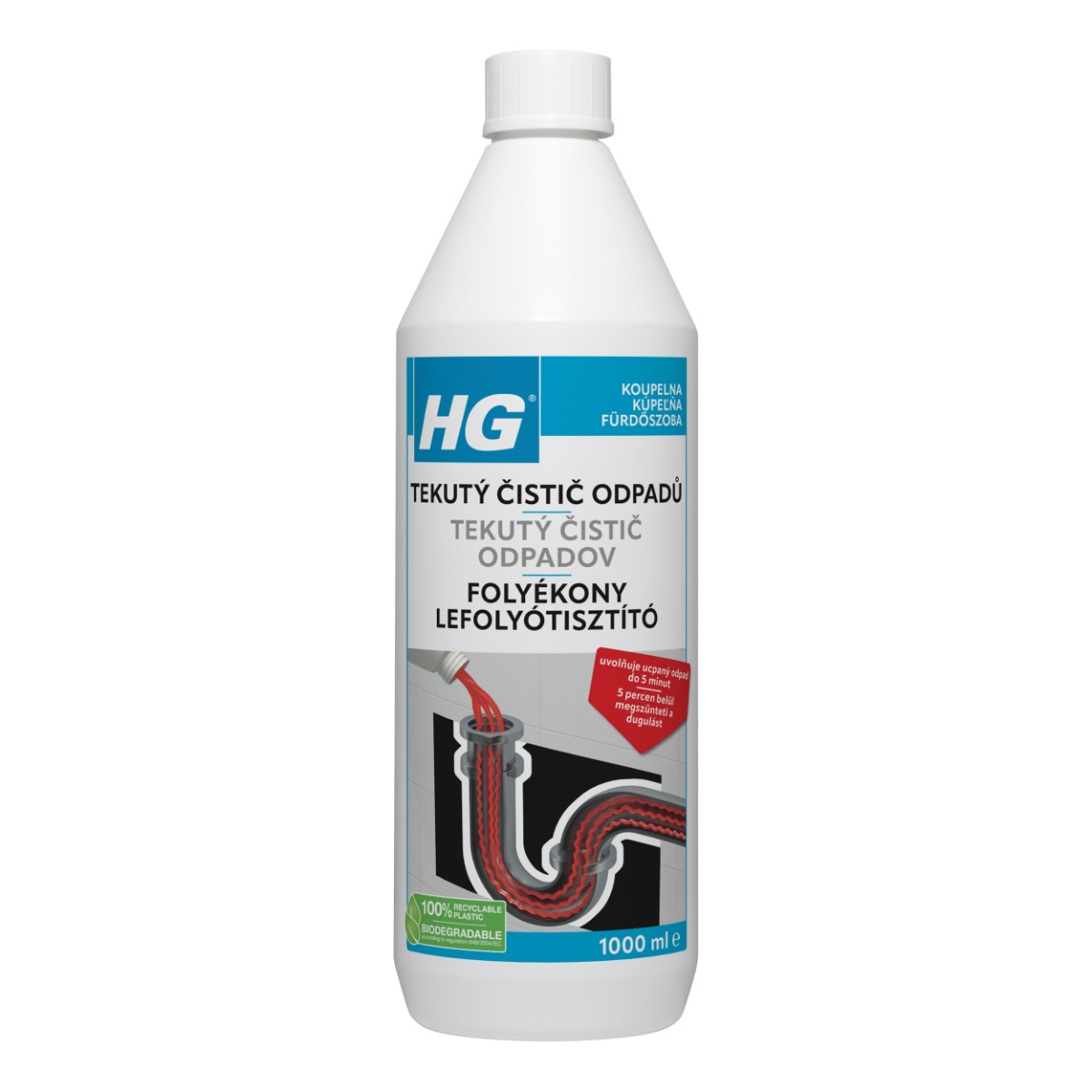 HG Tekutý čistič odpadů 1000 ml HG