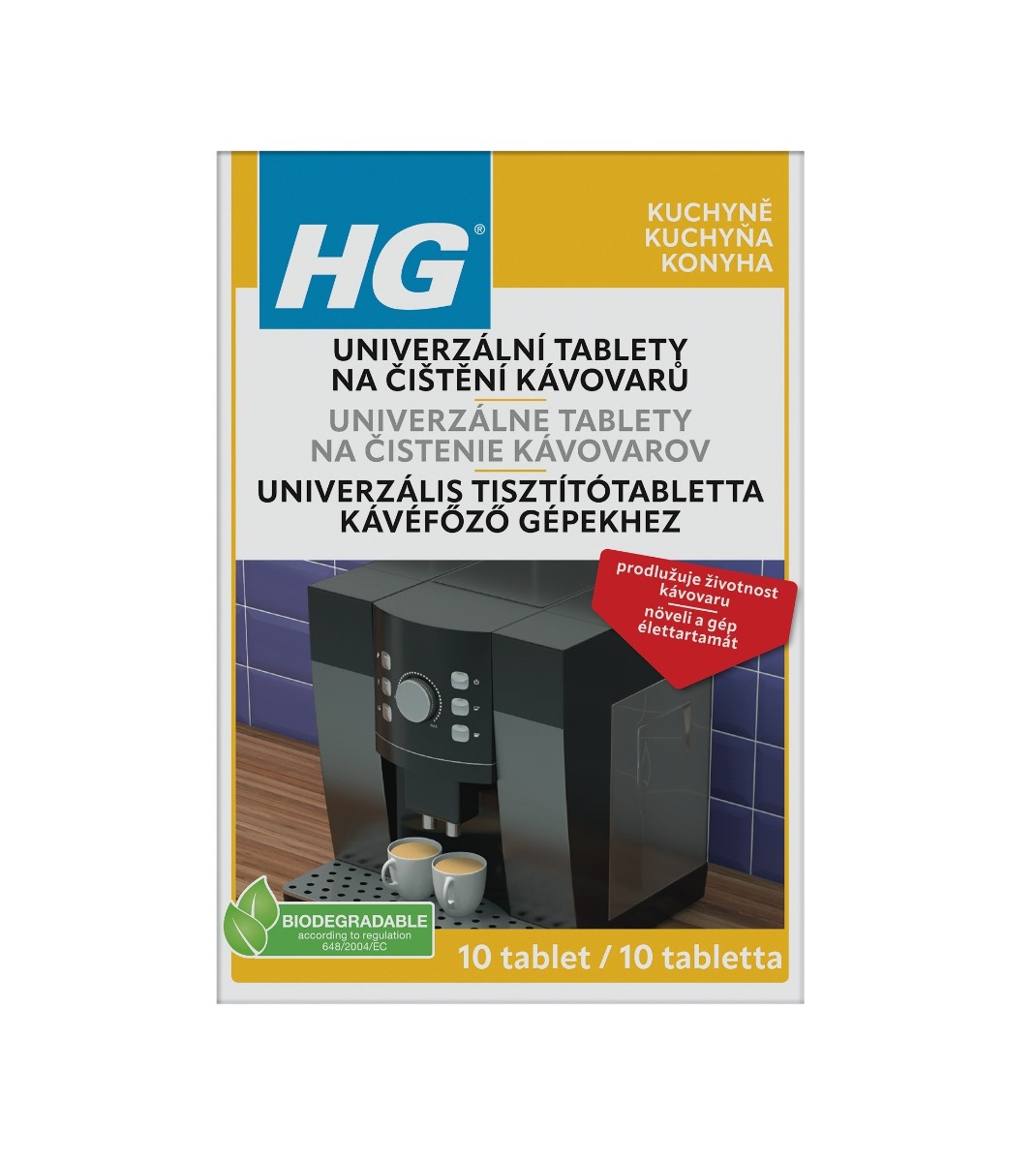 HG Univerzální tablety na čištění kávovarů 10 ks HG