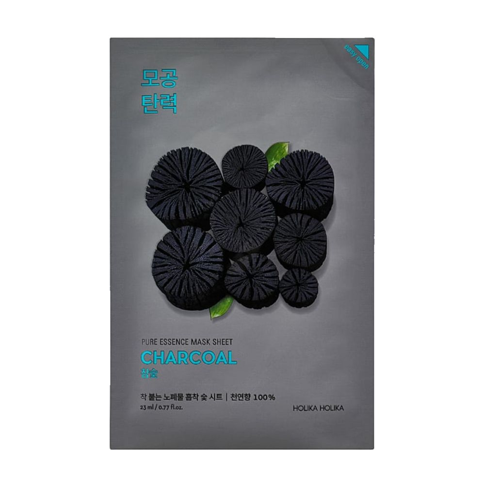 Holika Holika Pure Essence Charcoal čisticí plátýnková maska 23 ml Holika Holika