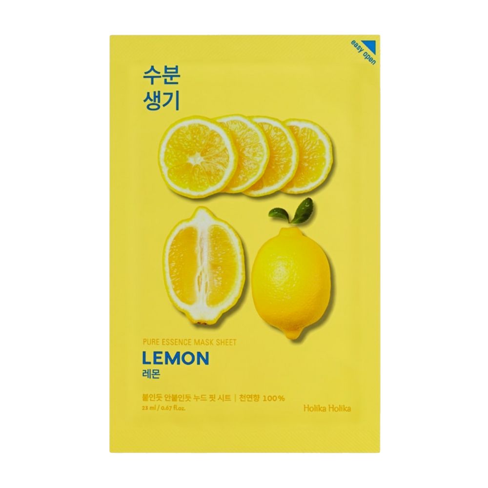 Holika Holika Pure Essence Lemon rozjasňující plátýnková maska 23 ml Holika Holika