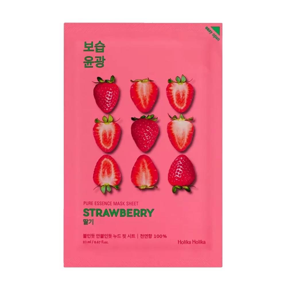 Holika Holika Pure Essence Strawberry rozjasňující plátýnková maska 23 ml Holika Holika