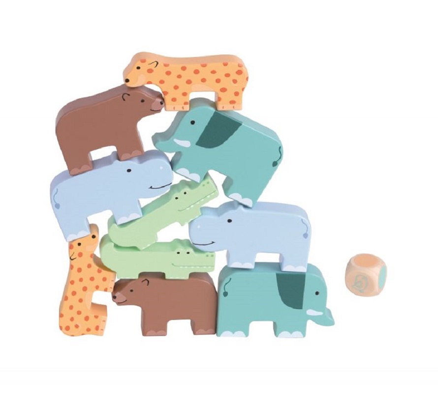 Lelin Dřevěná skládací hra - zvířátka