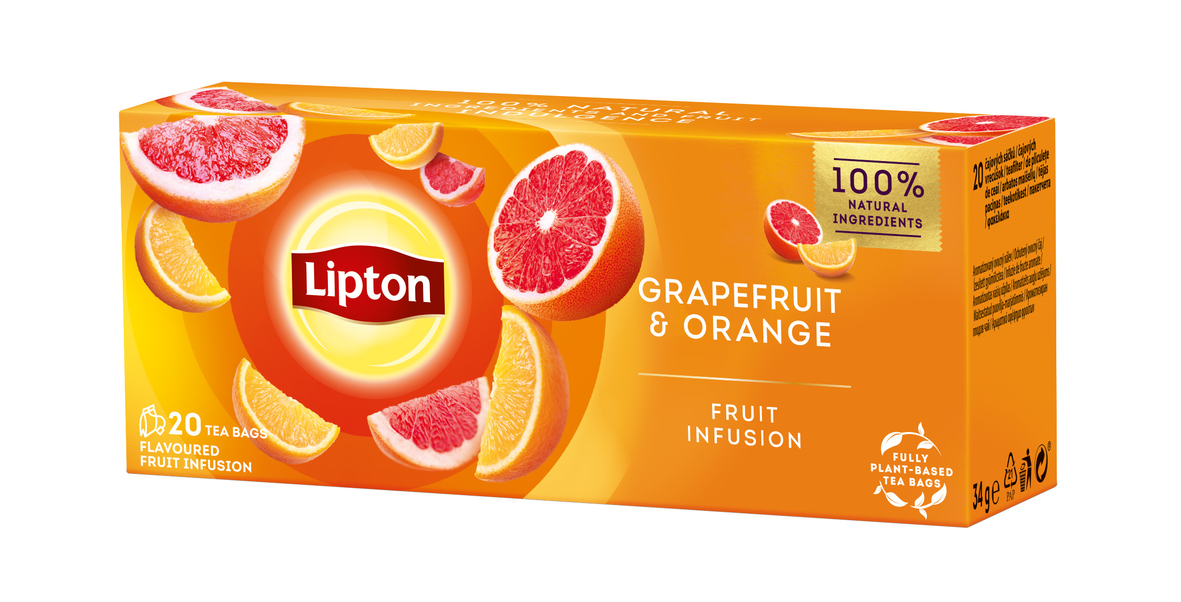 Lipton Grapefruit & Orange porcovaný čaj 20x1
