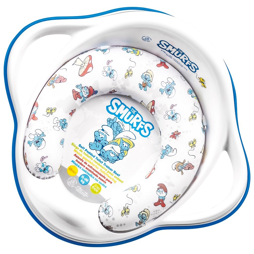 Maltex Redukce na WC s úchyty měkká Šmoulové - white Maltex