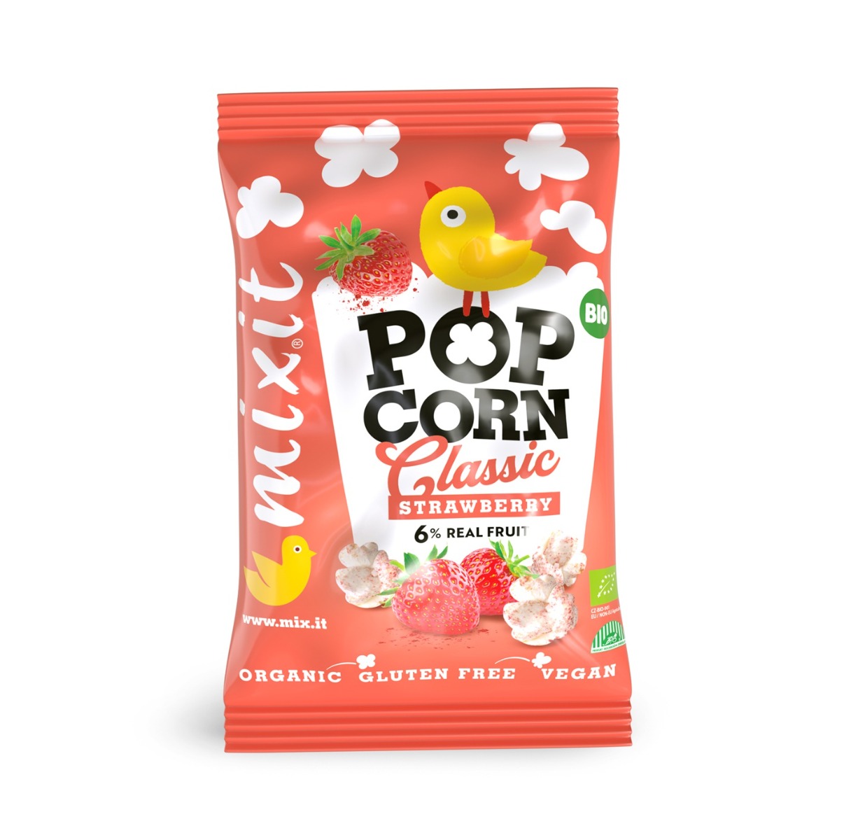 Mixit BIO popcorn do kapsy Jahoda 13 g Mixit