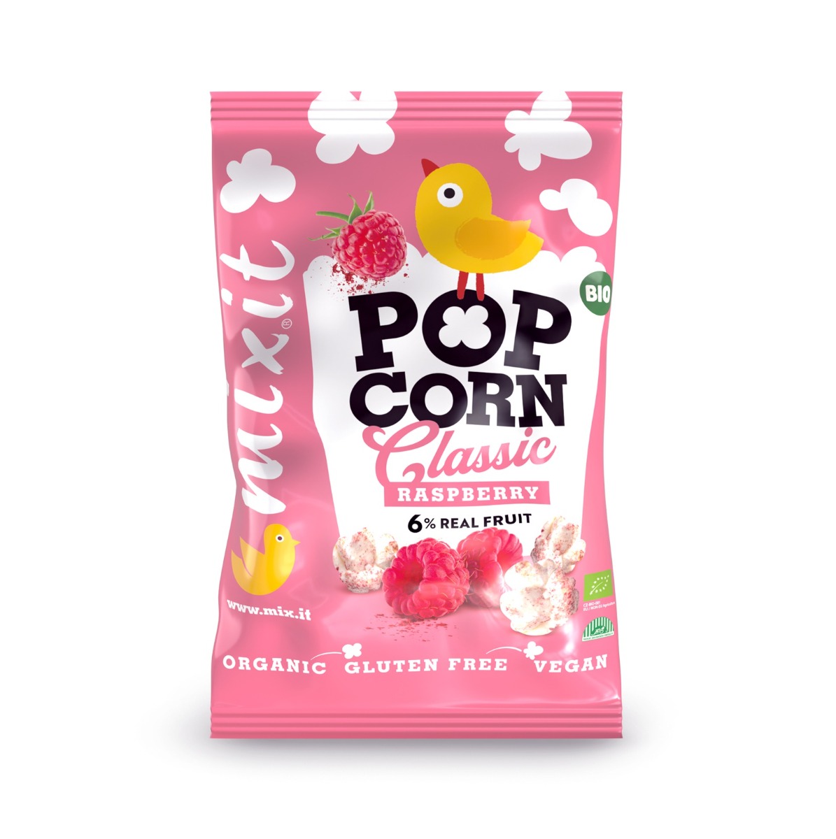 Mixit Velký BIO popcorn Malina 75 g Mixit