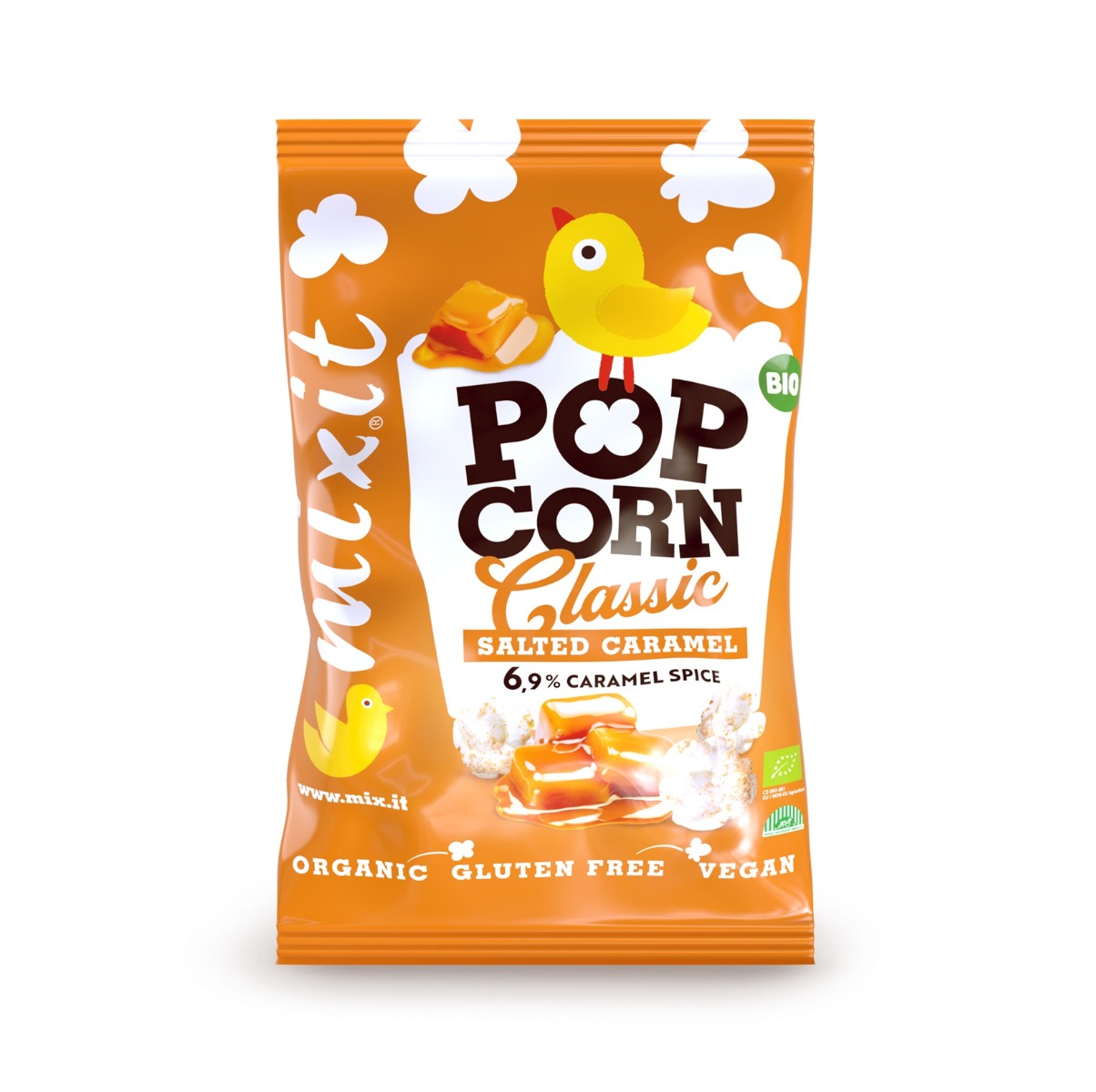 Mixit Velký BIO popcorn Slaný karamel 75 g Mixit