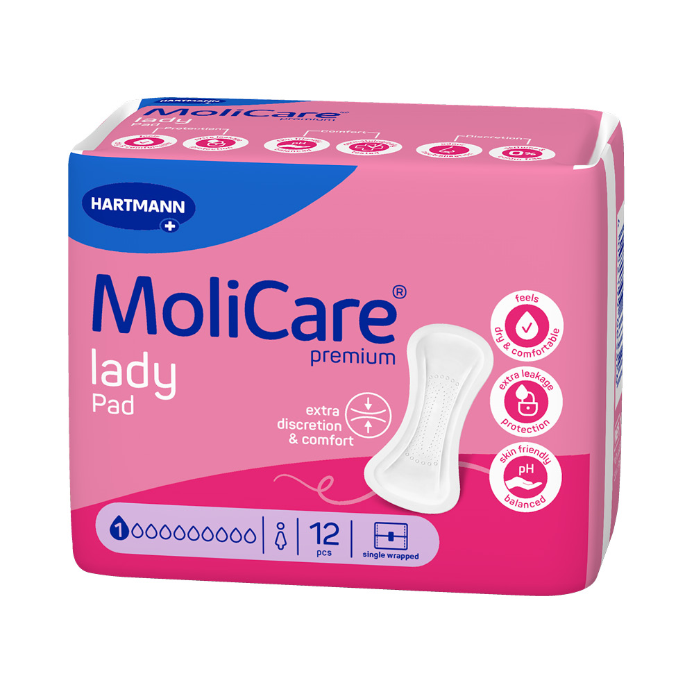 MoliCare Lady Pad 1 kapka inkontinenční vložky 12 ks MoliCare