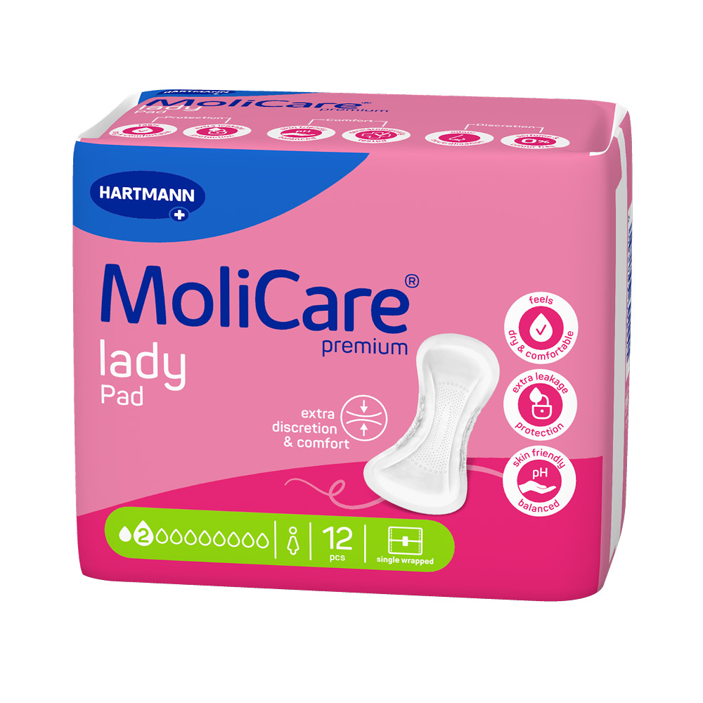 MoliCare Lady Pad 2 kapky inkontinenční vložky 12 ks MoliCare
