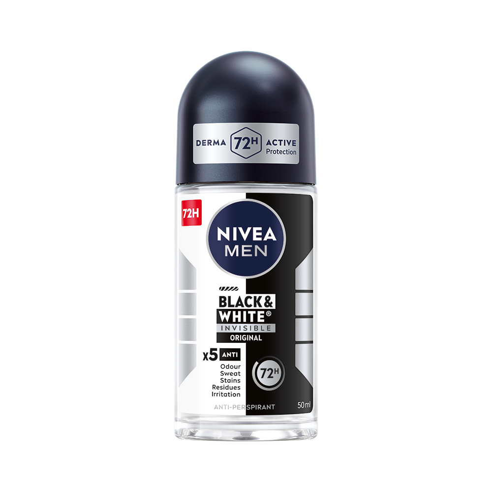 Nivea MEN Black&White Invisible Original kuličkový antiperspirant 50 ml Nivea