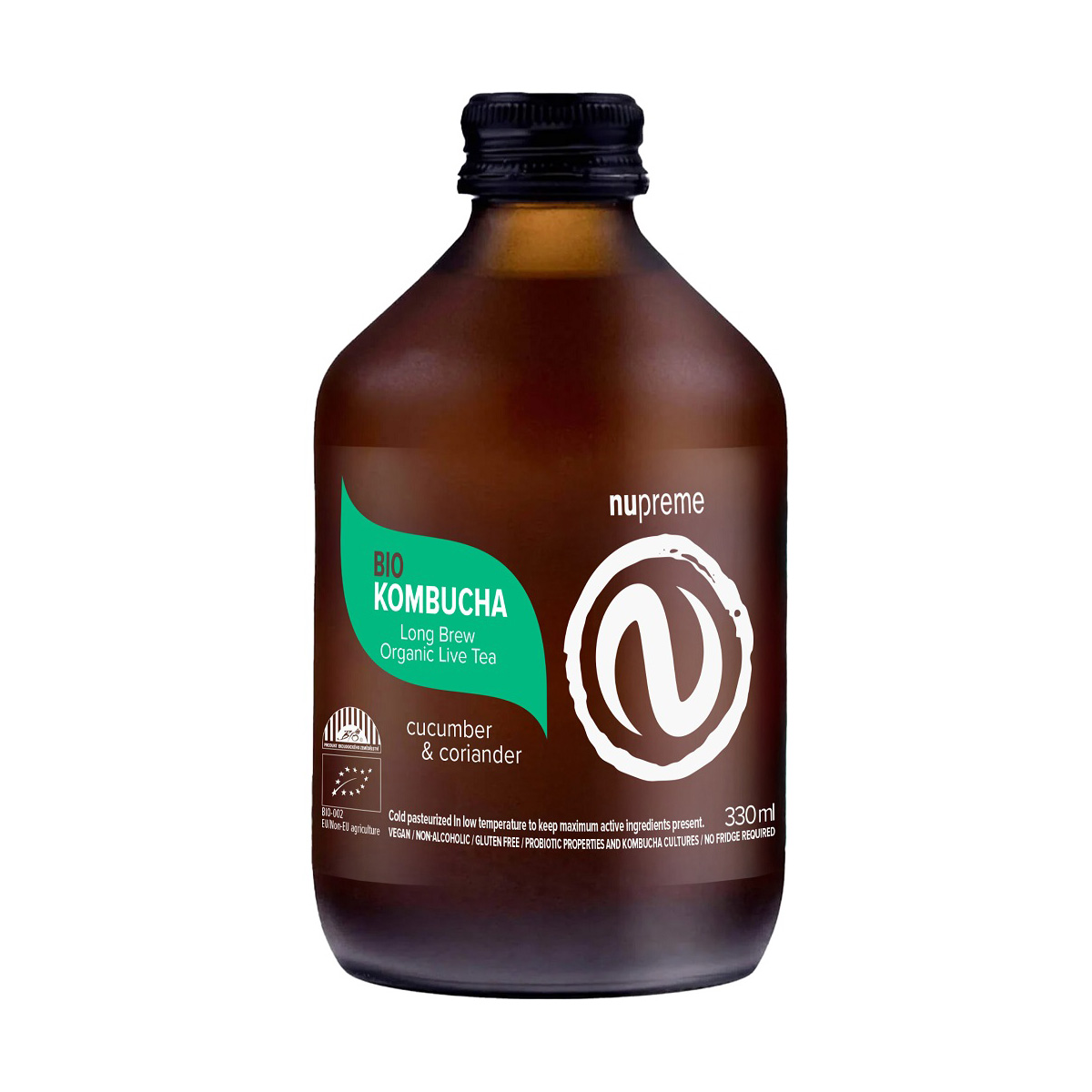 Nupreme Kombucha Cucumber&Coriander BIO 330 ml Nupreme