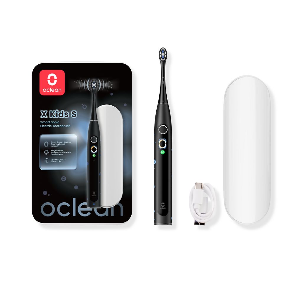 Oclean X Kids set sonický kartáček černý Oclean