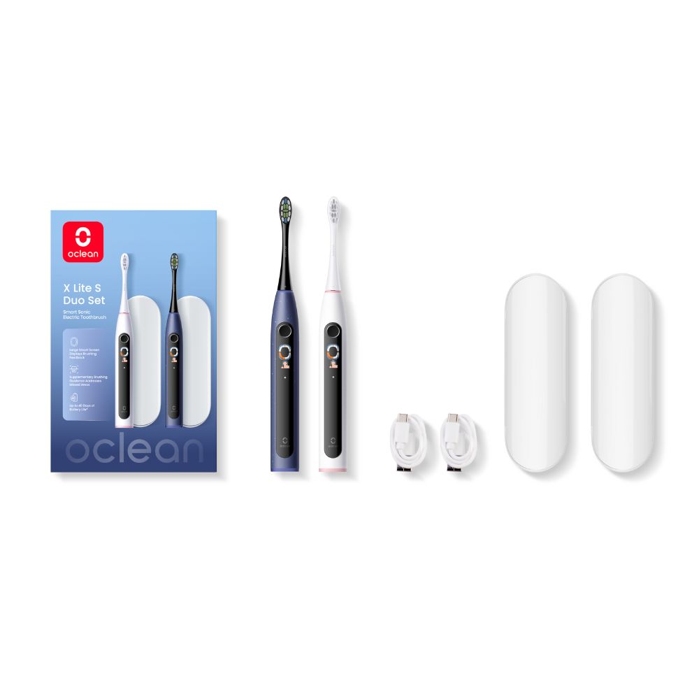 Oclean X Lite S duo set sonické kartáčky bílá-modrá Oclean