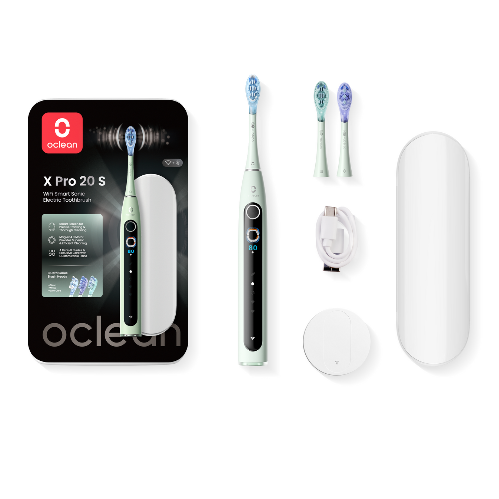 Oclean X Pro 20 set sonický kartáček zelený Oclean