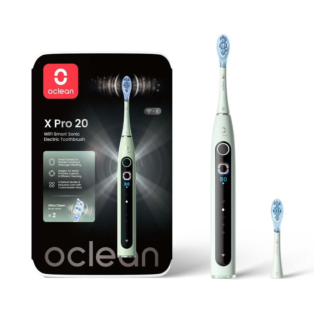 Oclean X Pro 20 sonický kartáček zelený Oclean