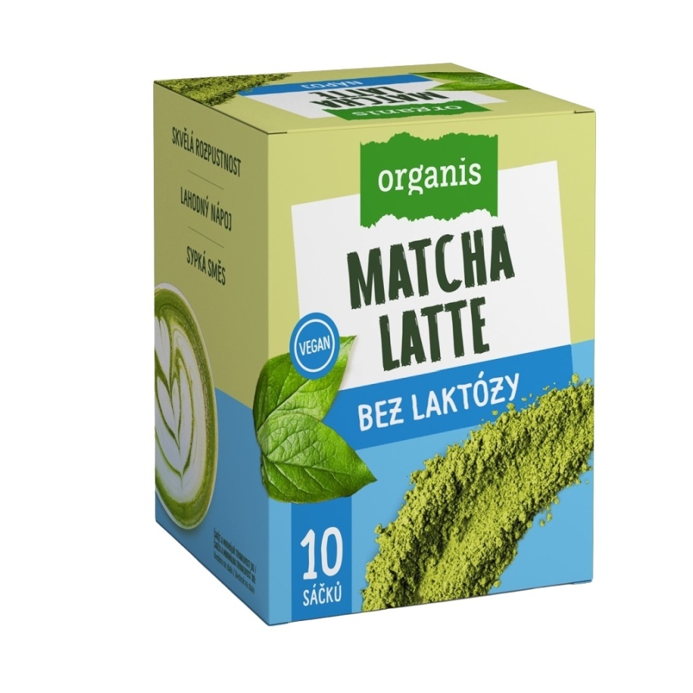 Organis Matcha Latte bez laktózy 10x27 g Organis