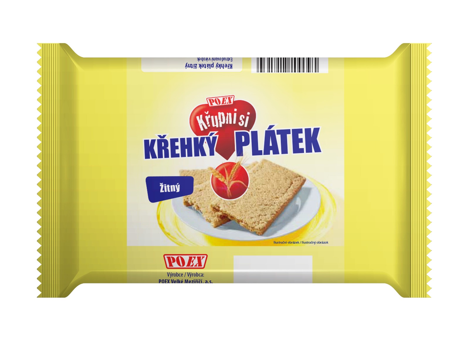 POEX Křehký plátek žitný 65 g POEX