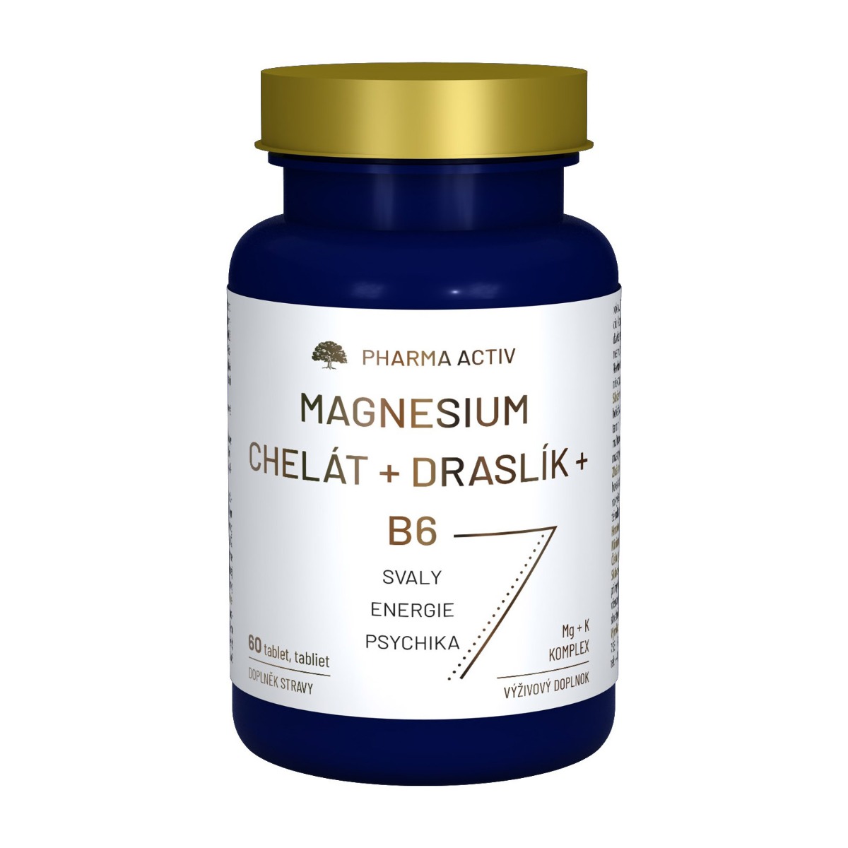 Pharma Activ Magnesium Chelát + Draslík + B6 60 tobolek Pharma Activ